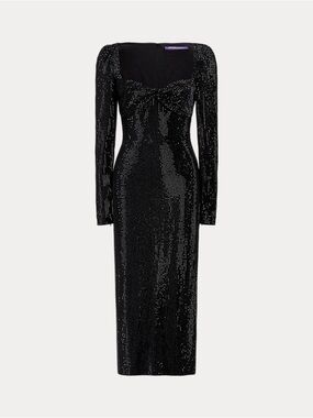 Ralph Lauren Hildi Black Embellished gown Cocktail dressCollection PurpleLabel 8